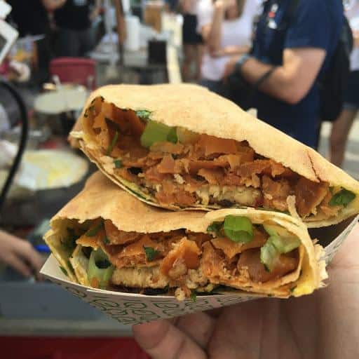 Jian Bing with Tofu (Crispy chinese pancake) @ Jian Bing Company at Smorgasburg Williamsburg on Foodmento